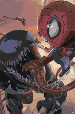 Картина по номерам «Человек-паук против Венома»