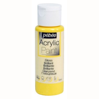 Краска акриловая Pebeo Acrylic Paint декоративная глянцевая (Желтый птенец), 59 мл