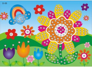 Мозаика из стикеров «Яркий цветочек»