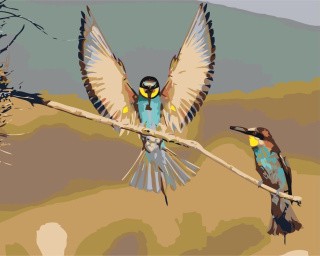 Картина по номерам «Птицы на ветке» Картина по номерам «Птицы на ветке»