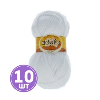 Пряжа Adelia RADA (001), белый, 10 шт. по 100 г Пряжа Adelia RADA (001), белый, 10 шт. по 100 г