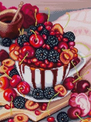 Рисунок на ткани «Фруктовый десерт-1»