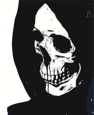 Картина по номерам «Череп в капюшоне» Картина по номерам «Череп в капюшоне»