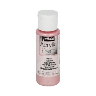 Краска акриловая Pebeo Acrylic Paint декоративная перламутровая (Розовый), 59 мл