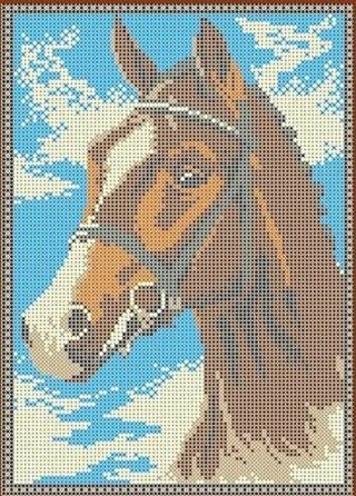 Рисунок на ткани «Лошадь»