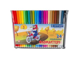 Фломастеры CENTROPEN, 24 цвета, Пингвины Фломастеры CENTROPEN, 24 цвета, Пингвины