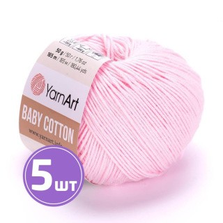 Пряжа YarnArt Baby cotton (410), бледная роза, 5 шт. по 50 г Пряжа YarnArt Baby cotton (410), бледная роза, 5 шт. по 50 г