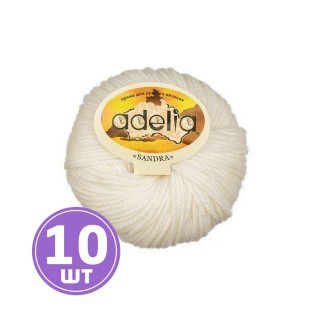 Пряжа Adelia SANDRA (02), белый, 10 шт. по 50 г Пряжа Adelia SANDRA (02), белый, 10 шт. по 50 г