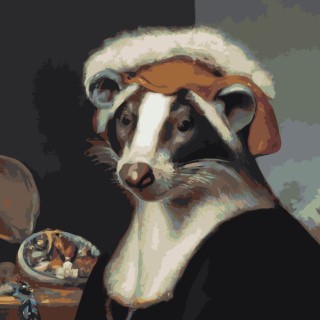 Картина по номерам «Выдра-аристократка» Картина по номерам «Выдра-аристократка»