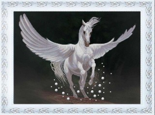 Рисунок на ткани «Крылатый конь»