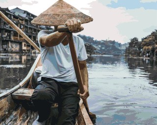 Картина по номерам «На реке Меконг» Картина по номерам «На реке Меконг»