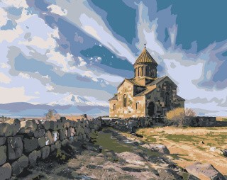 Картина по номерам «Армения: древний монастырь и гора Арарат»