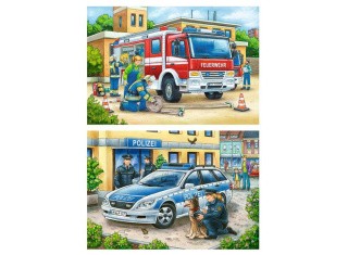Набор пазлов «Полицейские и пожарные»