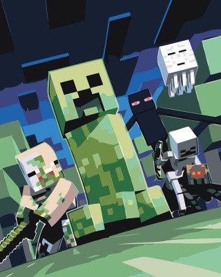 Картина по номерам «Игра Майнкрафт Minecraft: Крипер, мобы» Картина по номерам «Игра Майнкрафт Minecraft: Крипер, мобы»