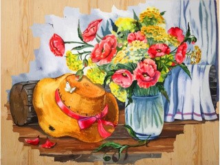 Картина по номерам по дереву Color KIT «Соломенная шляпка»