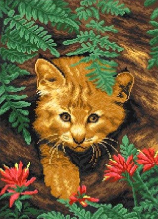 Рисунок на ткани «Лесной домик»