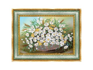 Рисунок на ткани «Корзина с ромашками» Рисунок на ткани «Корзина с ромашками»