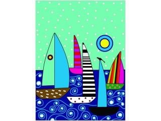 Картина цветным песком «Регата» Картина цветным песком «Регата»