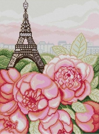 Рисунок на ткани «Парижские пионы»