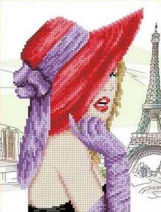 Рисунок на ткани «Парижанка»