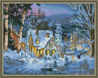 Алмазная вышивка «Зимняя тишина» Алмазная вышивка «Зимняя тишина»