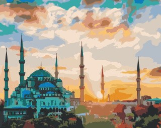 Картина по номерам «Голубая мечеть (Султанахмет) в Стамбуле 3»