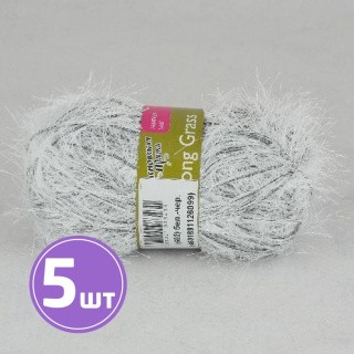 Пряжа Семеновская Long grass (602), белый-черный 5 шт. по 100 г Пряжа Семеновская Long grass (602), белый-черный 5 шт. по 100 г