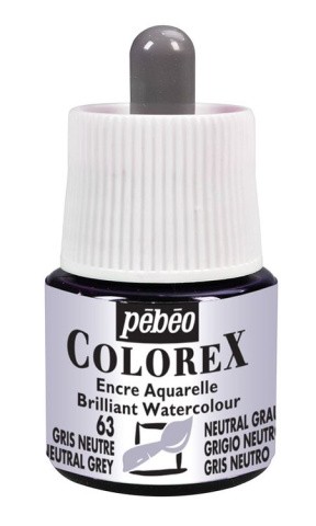 Акварельные чернила Pebeo Colorex (нейтральный серый), 45 мл