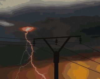 Картина по номерам «Гнев природы» Картина по номерам «Гнев природы»