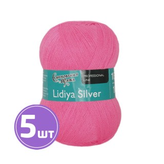 Пряжа Семеновская Lidiya silver (162130), неон розовый, 5 шт. по 100 г Пряжа Семеновская Lidiya silver (162130), неон розовый, 5 шт. по 100 г