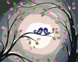 Картина по номерам «Птичий поцелуй» Картина по номерам «Птичий поцелуй»