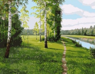 Картина по номерам «Лесная дорога» Картина по номерам «Лесная дорога»