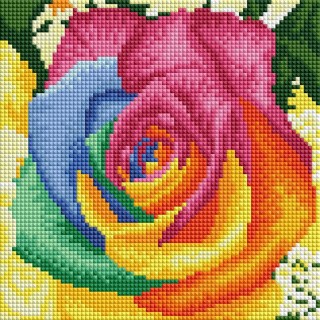 Алмазная вышивка «Радужная роза»