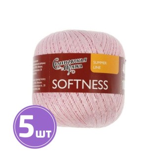 Пряжа Семеновская Softness (30033), бледная роза 5 шт. по 100 г