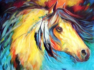 Мозаика из пайеток «Лошадь»