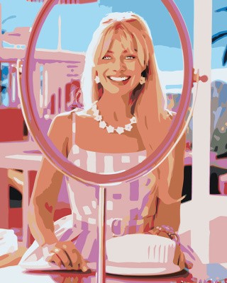 Картина по номерам «Барби: Марго Робби в розовом»