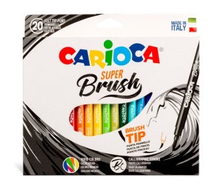 Фломастеры «Super-brush», наконечник-кисть, 20 цв., Carioca