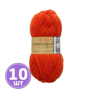 Пряжа Пехорка Мериносовая (284), оранжевый, 10 шт. по 100 г Пряжа Пехорка Мериносовая (284), оранжевый, 10 шт. по 100 г