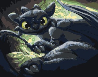 Картина по номерам «Как приручить дракона: Беззубик 40х50»