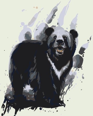Картина по номерам «Медведь гризли»