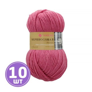 Пряжа Пехорка Мериносовая (049), фуксия, 10 шт. по 100 г Пряжа Пехорка Мериносовая (049), фуксия, 10 шт. по 100 г