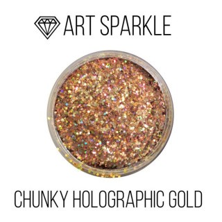Глиттер крупный Chunky Holographic Gold, 50 г, Craftsmen.store