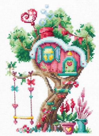 Набор для вышивания «Домики на дереве. Сладкий»