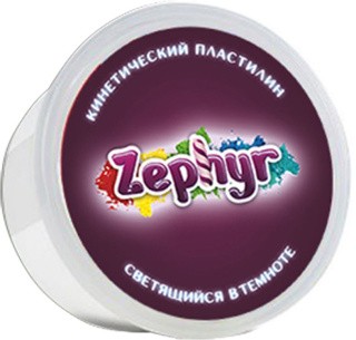 Кинетический пластилин Zephyr светящийся в темноте, белый Кинетический пластилин Zephyr светящийся в темноте, белый