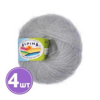 Пряжа Alpina GRACE (07), светло-серый, 4 шт. по 25 г