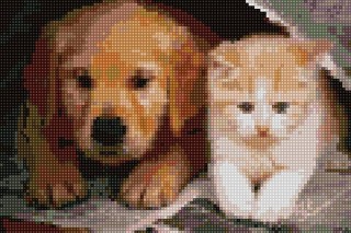 Алмазная вышивка «Друзья с детства» Алмазная вышивка «Друзья с детства»