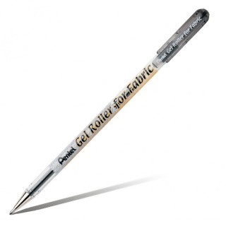 Ручка гелевая по ткани Gel Roller for Fabric, d 1 мм, цвет чернил: черный, Pentel