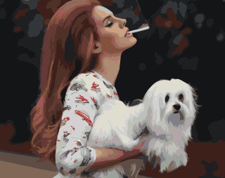 Картина по номерам «Lana Del Rey Лана Дель Рей: С сигаретой 2»