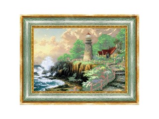 Рисунок на ткани «Дом у маяка»