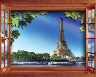 Объемная картина «Окно в Париж»